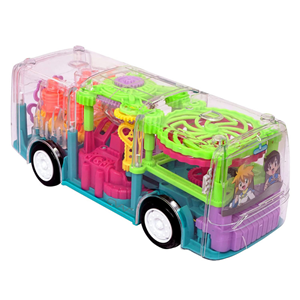 ماشین اسباب بازی اتوبوس چرخ دنده ای موزیکال و چراغ دار Gear Light Bus Toy_اسباب بازی